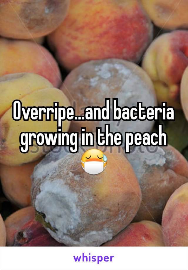 Overripe...and bacteria growing in the peach
😷