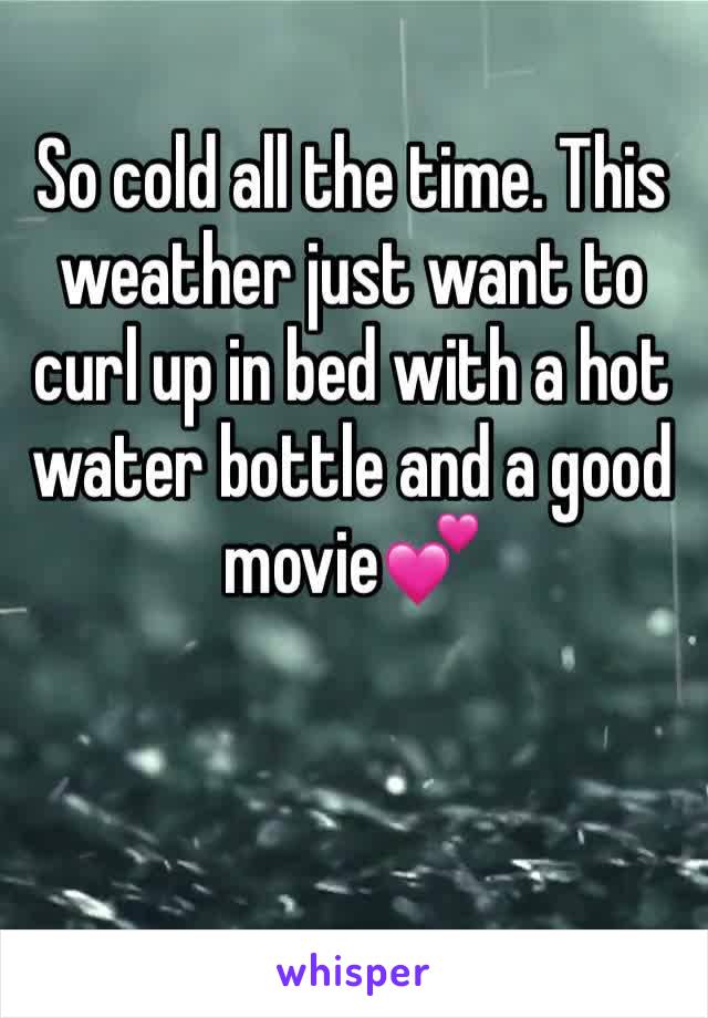 So cold all the time. This weather just want to curl up in bed with a hot water bottle and a good movie💕