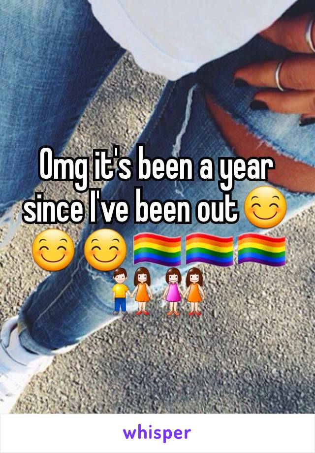 Omg it's been a year since I've been out😊😊😊🏳️‍🌈🏳️‍🌈🏳️‍🌈👫👭