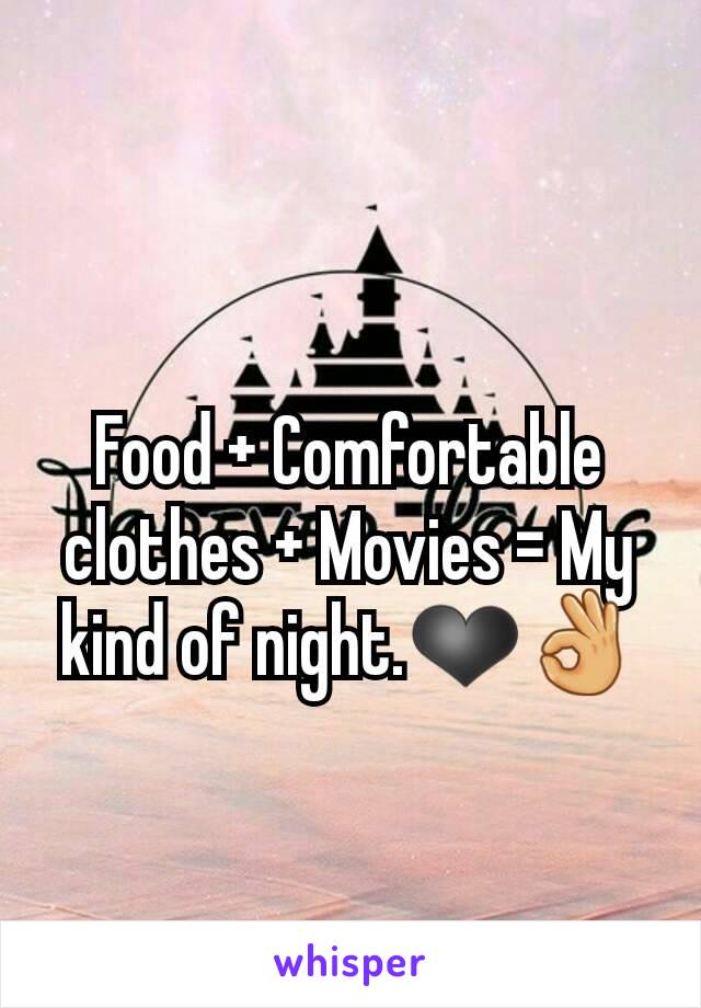 Food + Comfortable clothes + Movies = My kind of night.❤️👌