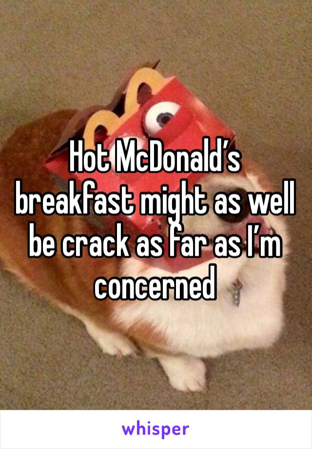 Hot McDonald’s breakfast might as well be crack as far as I’m concerned
