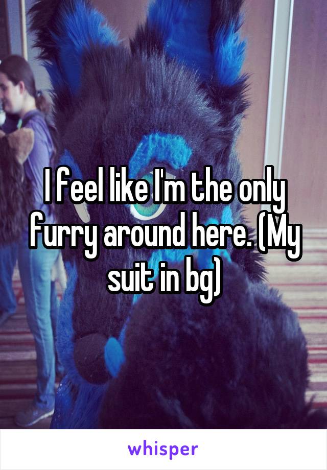 I feel like I'm the only furry around here. (My suit in bg)