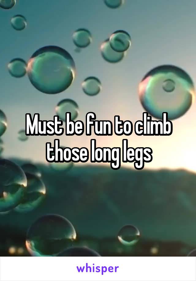 Must be fun to climb those long legs