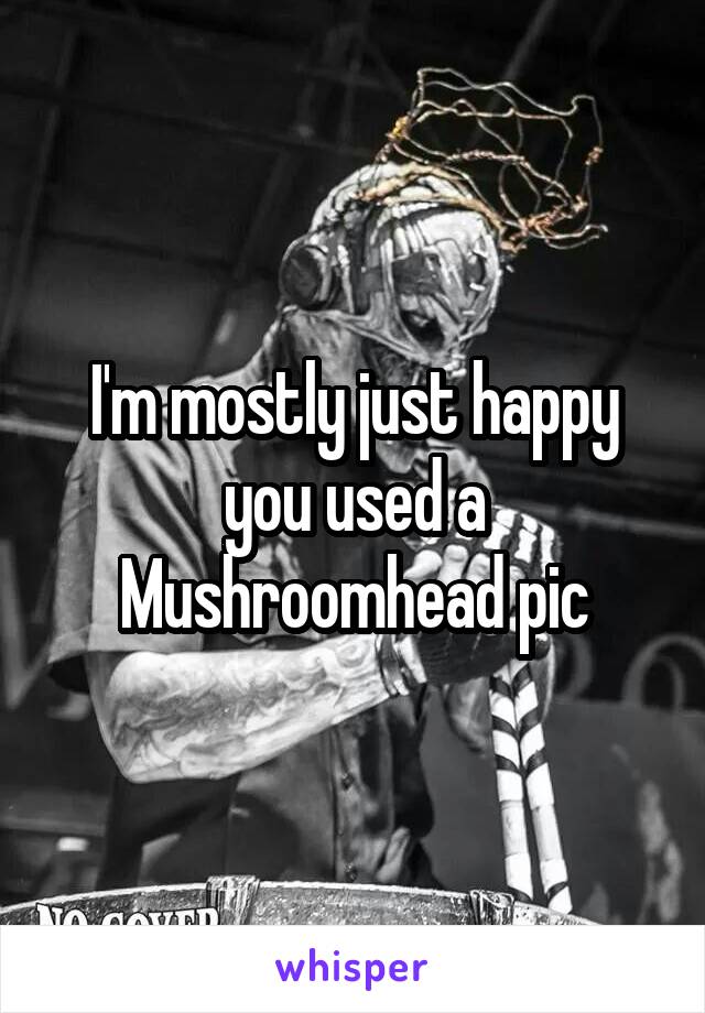 I'm mostly just happy you used a Mushroomhead pic