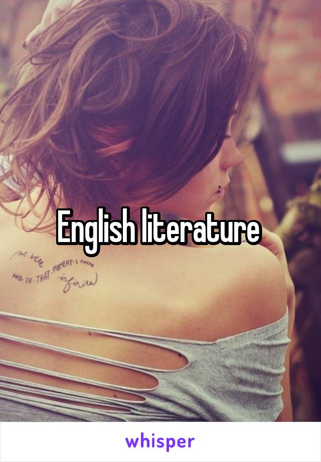 English literature 