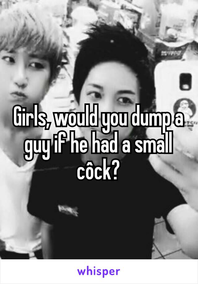 Girls, would you dump a guy if he had a small côck?