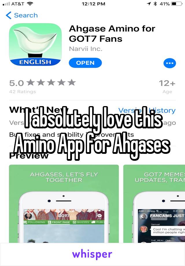 I absolutely love this Amino App for Ahgases 