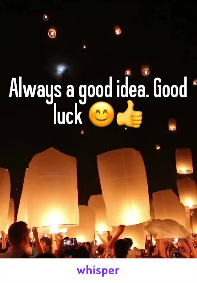 Always a good idea. Good luck 😊👍