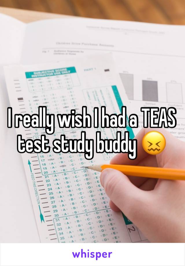 I really wish I had a TEAS test study buddy 😖