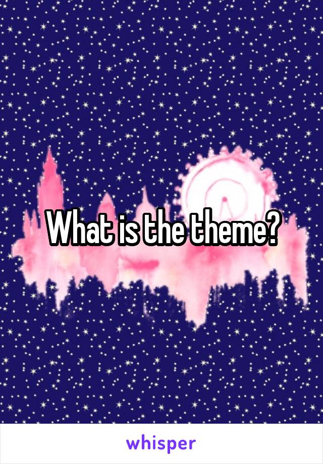 What is the theme?