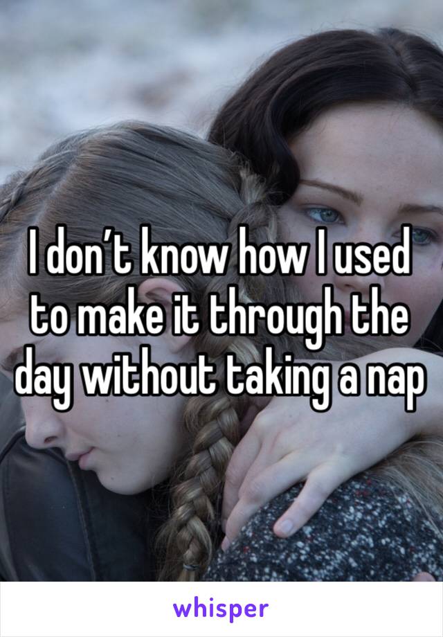 I don’t know how I used to make it through the day without taking a nap 