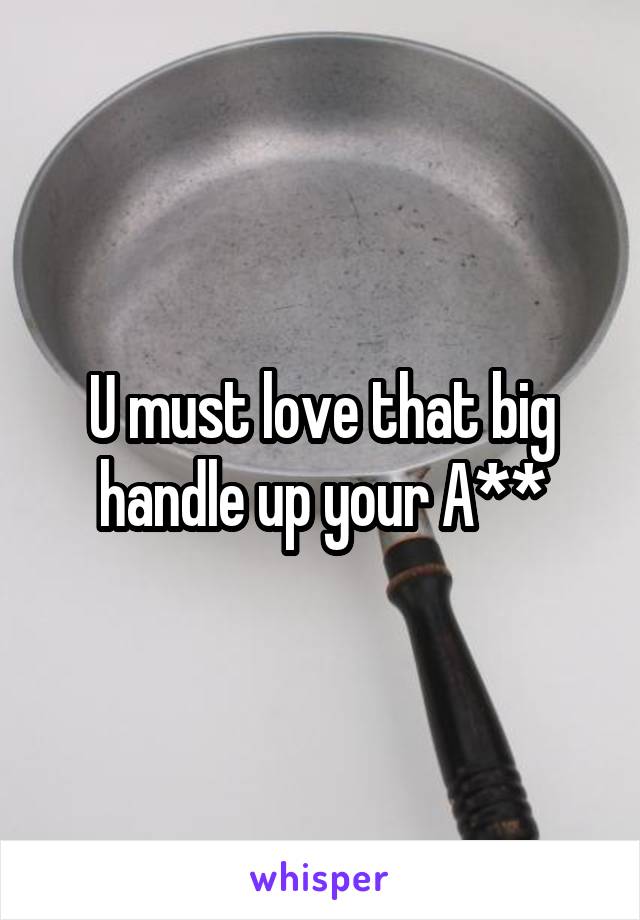 U must love that big handle up your A**