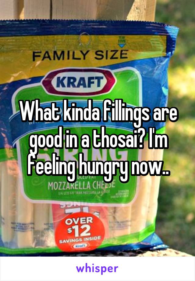 What kinda fillings are good in a thosai? I'm feeling hungry now..
