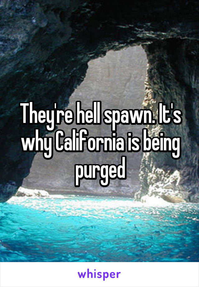 They're hell spawn. It's why California is being purged