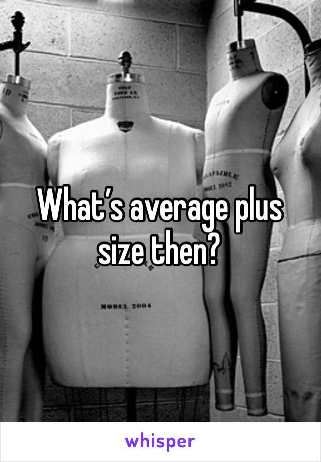 What’s average plus size then?