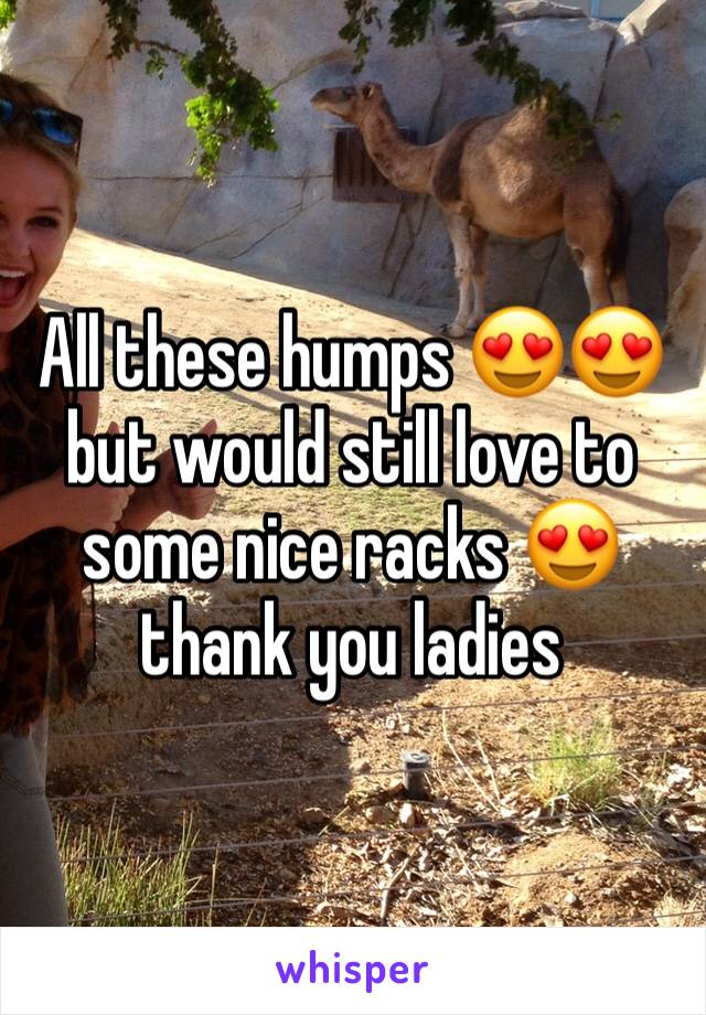 All these humps 😍😍 but would still love to some nice racks 😍 thank you ladies