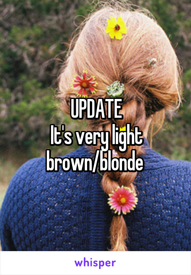UPDATE
It's very light brown/blonde 