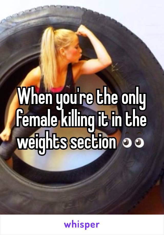 When you're the only female killing it in the weights section 👀
