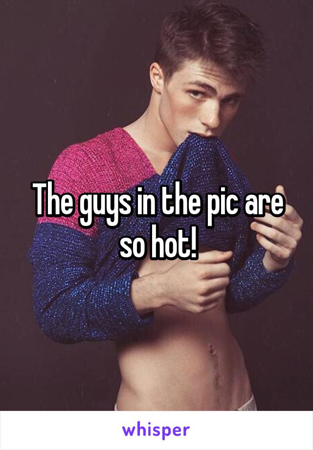 The guys in the pic are so hot!