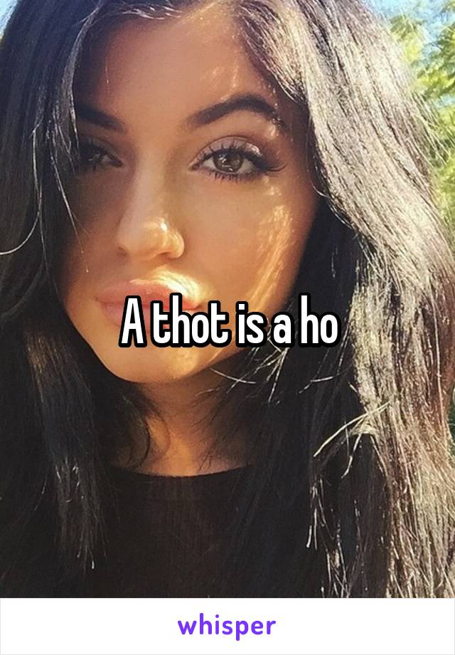 A thot is a ho