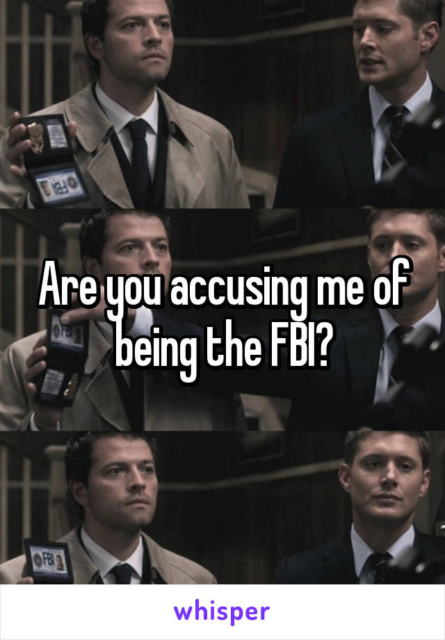 Are you accusing me of being the FBI?