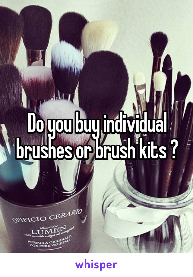 Do you buy individual brushes or brush kits ?