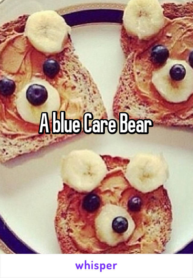 A blue Care Bear 
