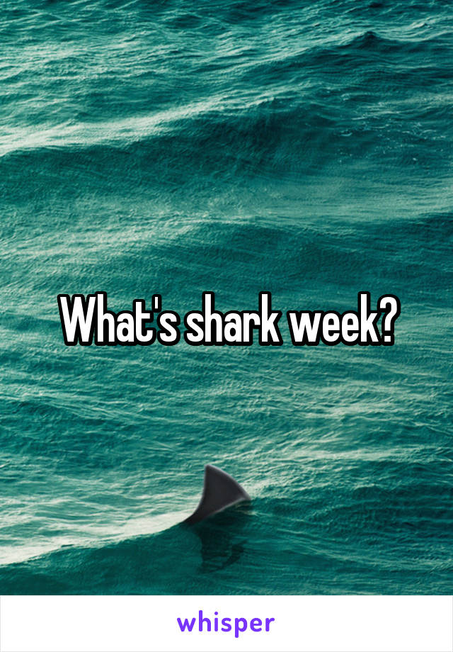 What's shark week?
