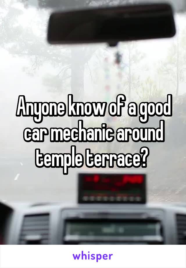 Anyone know of a good car mechanic around temple terrace? 