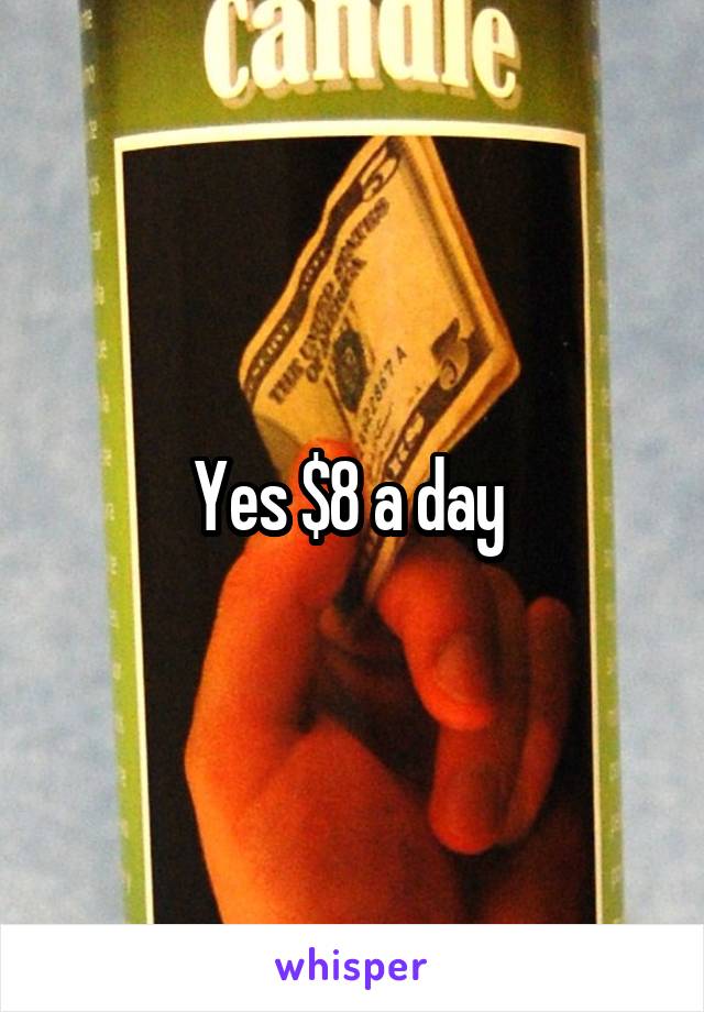 Yes $8 a day 