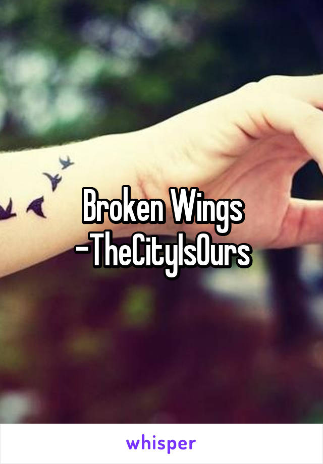 Broken Wings
-TheCityIsOurs