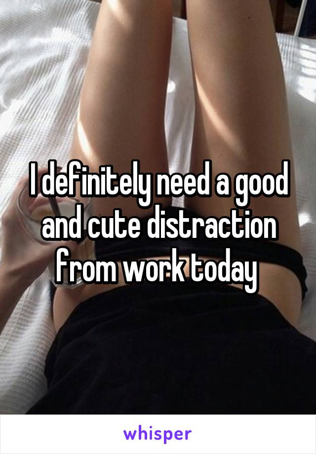 I definitely need a good and cute distraction from work today 