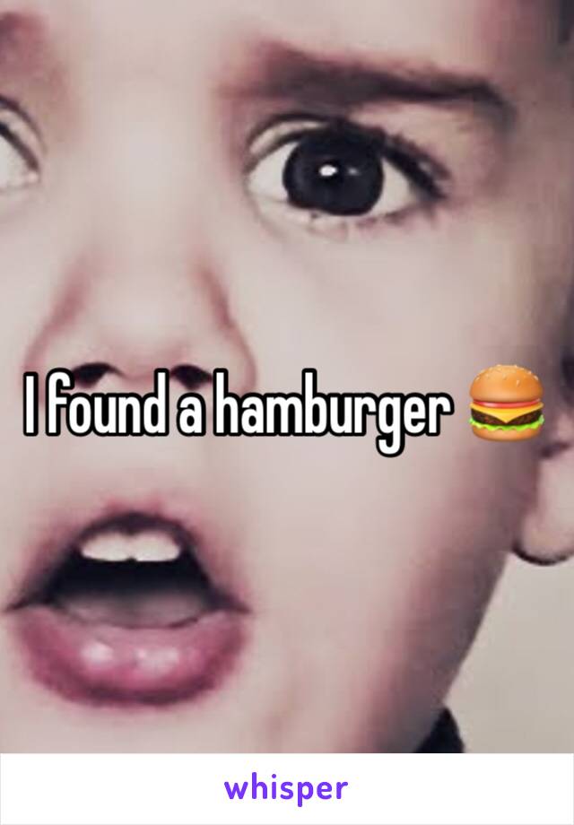 I found a hamburger 🍔 