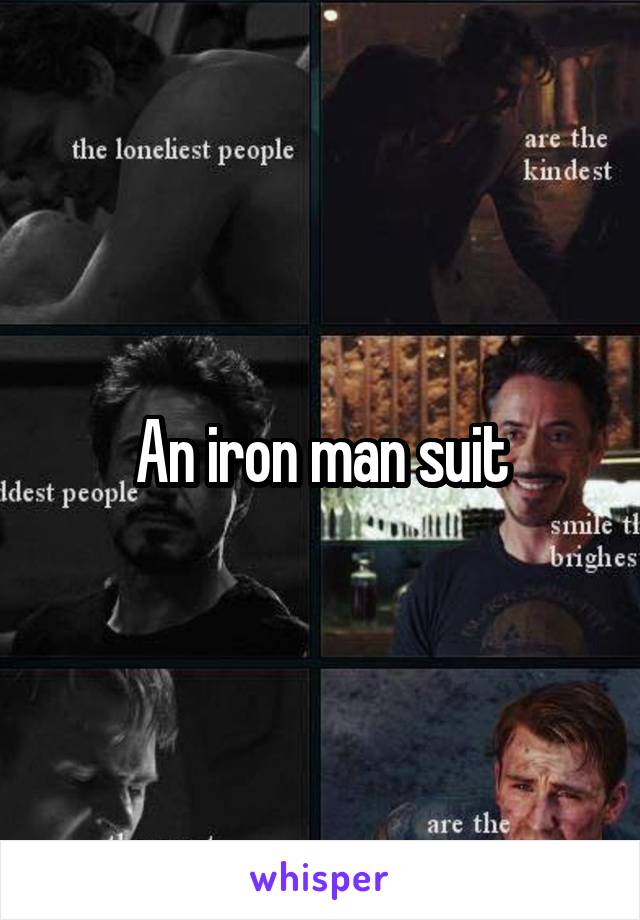 An iron man suit