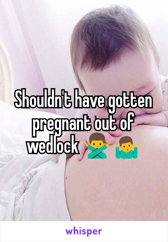 Shouldn't have gotten pregnant out of wedlock 🙅‍♂️🤷‍♂️