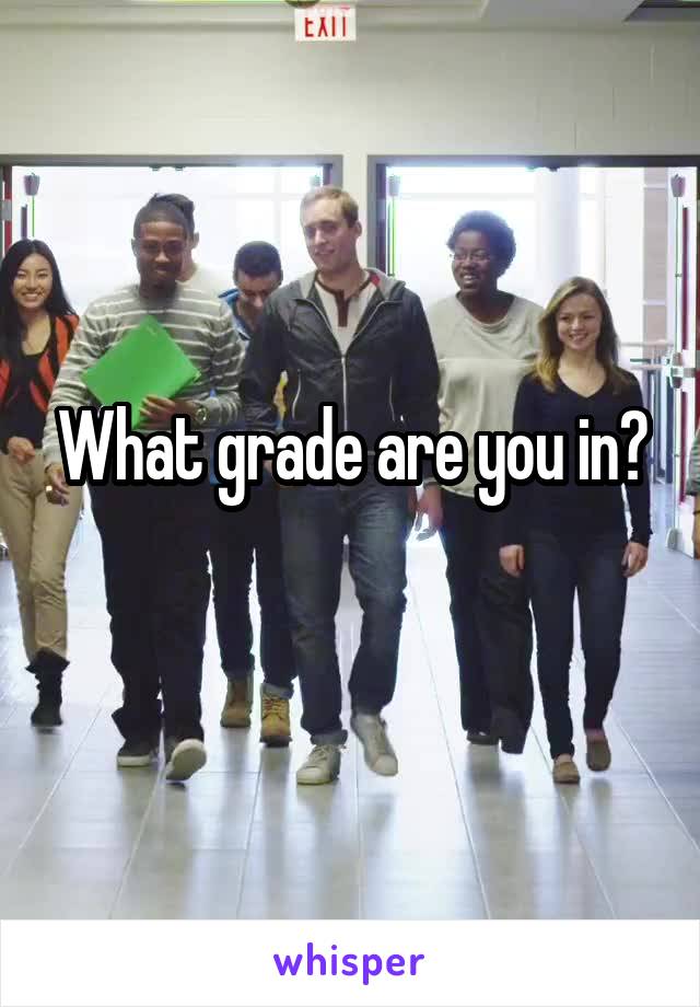 What grade are you in?
