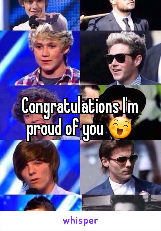 Congratulations I'm proud of you 😄