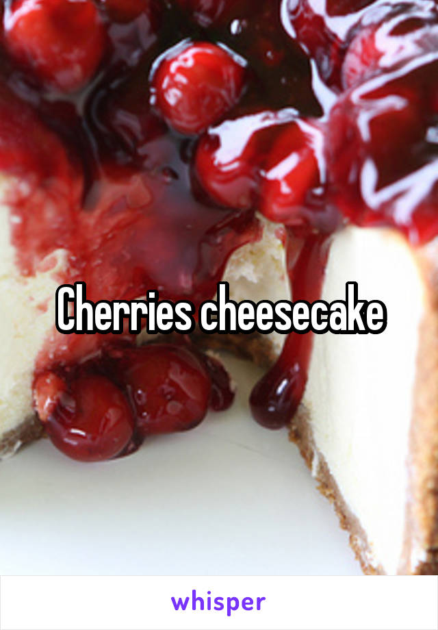 Cherries cheesecake