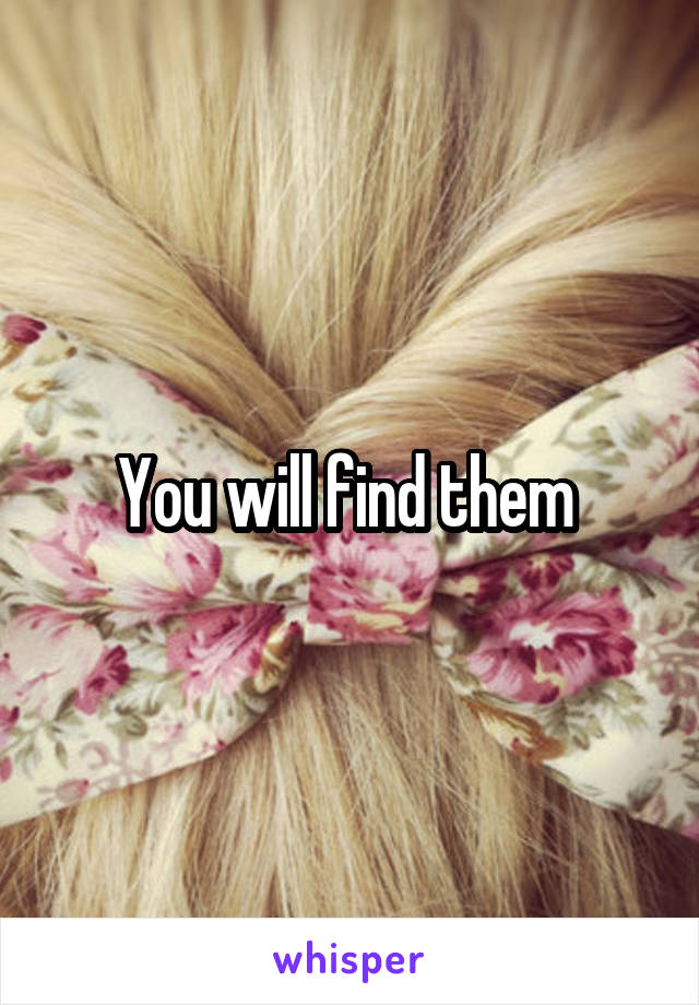 You will find them 