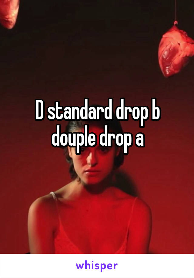 D standard drop b douple drop a
