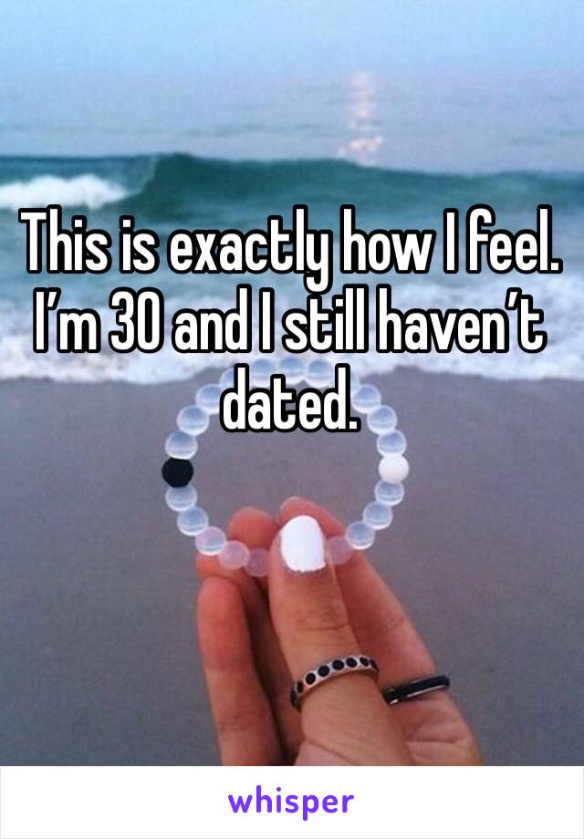 This is exactly how I feel. I’m 30 and I still haven’t dated. 