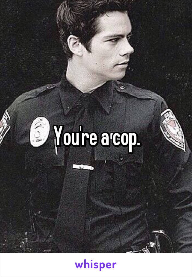 You're a cop.