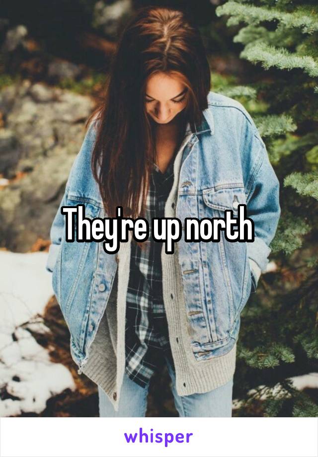They're up north 
