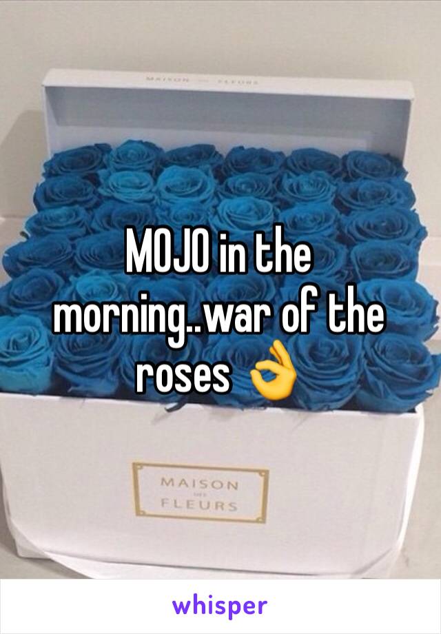 MOJO in the morning..war of the roses 👌