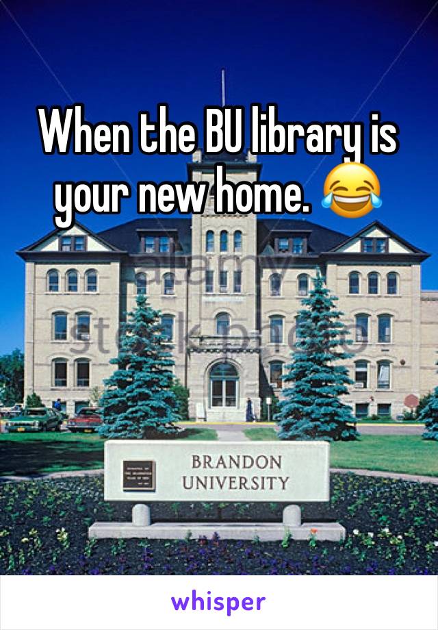 When the BU library is your new home. 😂