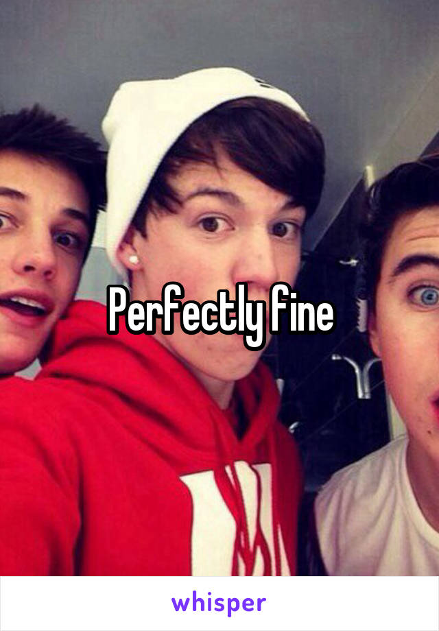 Perfectly fine