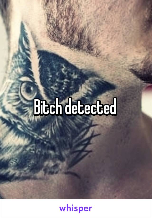 Bitch detected 