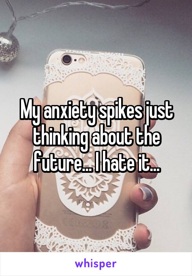 My anxiety spikes just thinking about the future... I hate it...