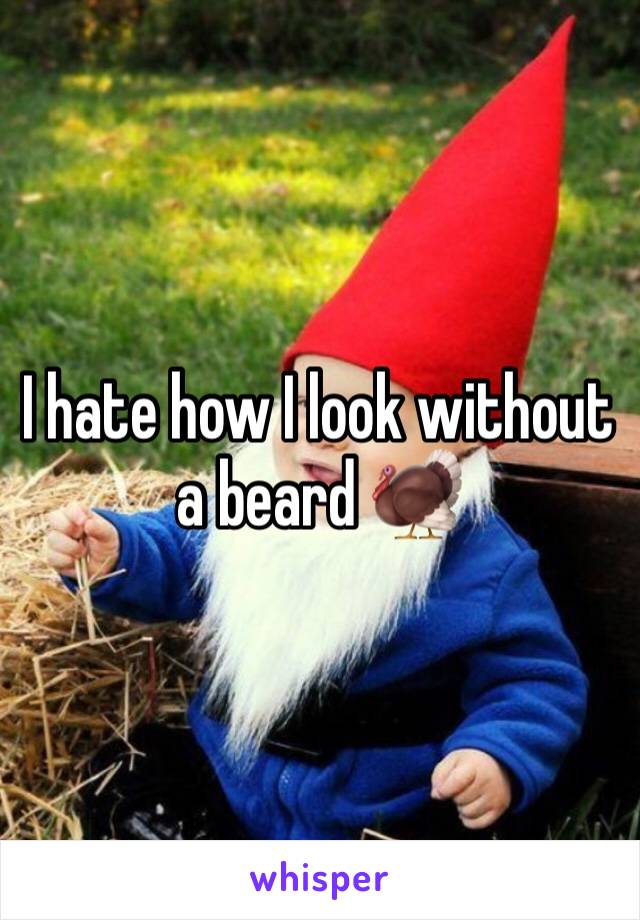I hate how I look without a beard 🦃
