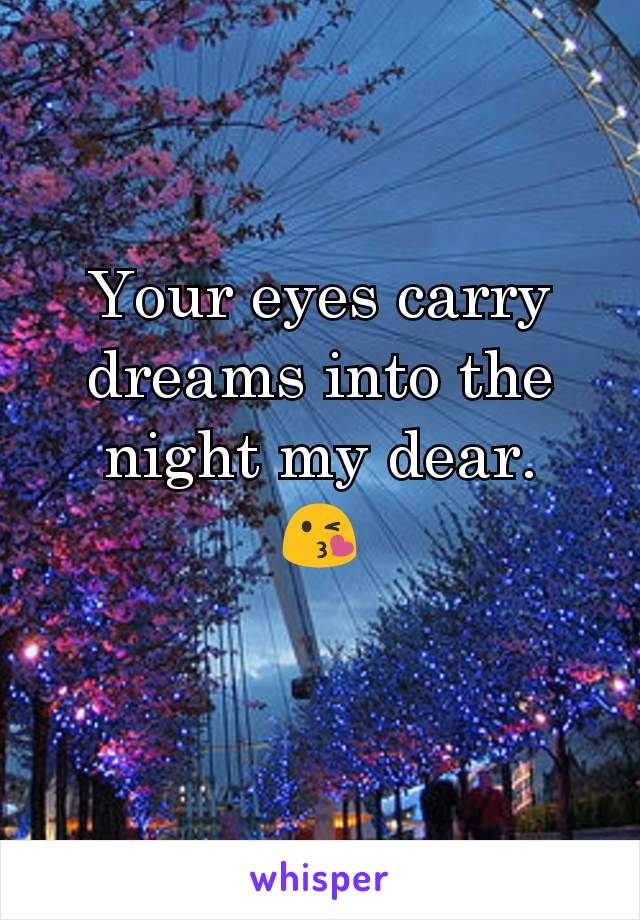Your eyes carry dreams into the night my dear.
😘